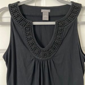 Black beaded top